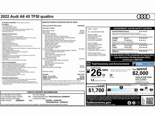 2022 Audi A6 45 Premium Plus