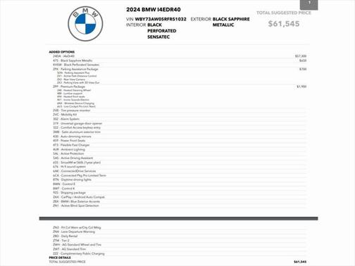 2024 BMW i4 Gran Coupe eDrive40