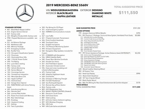 2019 Mercedes-Benz S-Class S 560