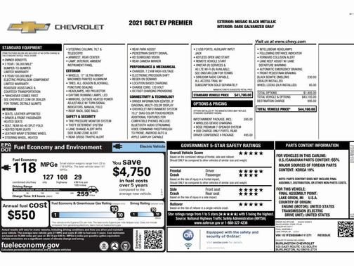 2021 Chevrolet Bolt EV FWD Premier