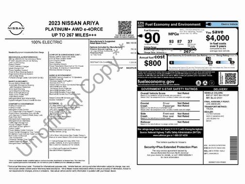 2023 Nissan ARIYA PLATINUM+