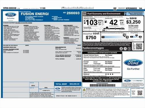 2019 Ford Fusion Energi Titanium
