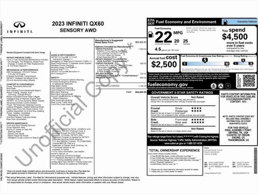 2023 INFINITI QX60 SENSORY