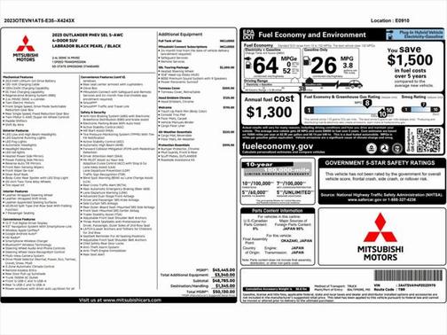2023 Mitsubishi Outlander PHEV 40th Anniversary S-AWC