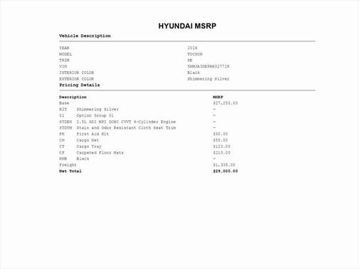 2024 Hyundai TUCSON SE