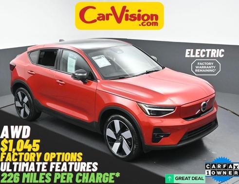 Fusion Red Metallic 2023 Volvo C40 Recharge Pure Electric Twin Ultimate
