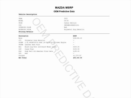2022 Mazda CX-30 2.5 S Carbon Edition