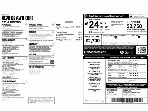 2024 Volvo XC90 B5 Core Bright Theme