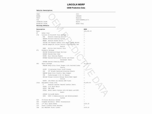 2021 Lincoln Corsair Reserve