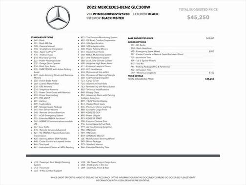 2022 Mercedes-Benz GLC 300 Base