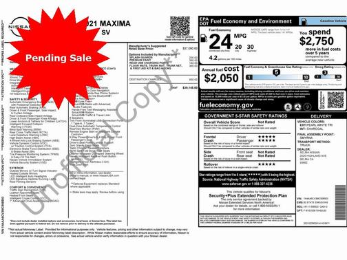 2021 Nissan Maxima SV