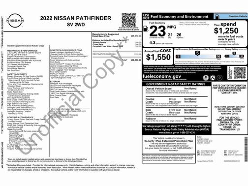 2022 Nissan Pathfinder SV 2WD