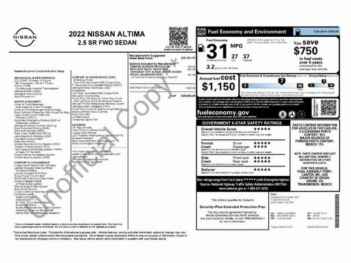 2022 Nissan Altima SR FWD