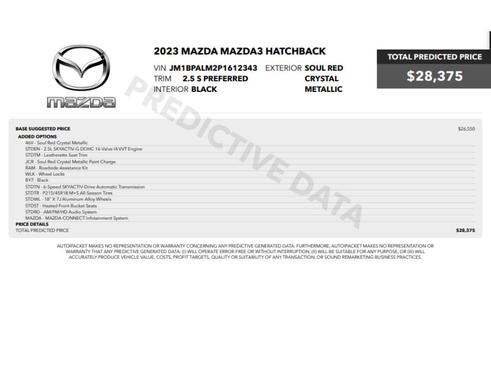Soul Red Crystal Metallic 2023 Mazda Mazda3 FWD w/Preferred Package