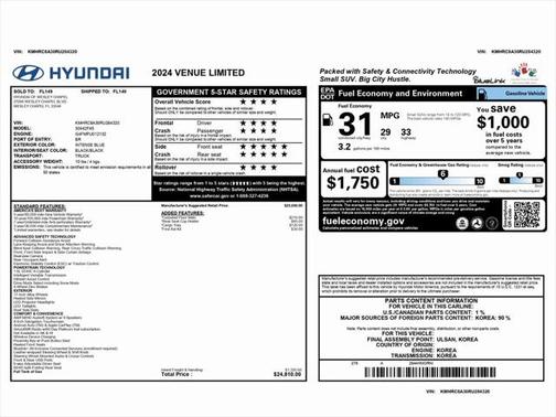 2024 Hyundai VENUE Limited