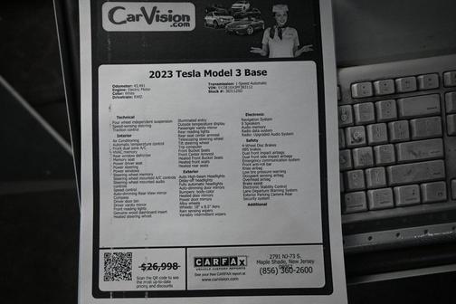 2023 Tesla Model 3 Standard Range