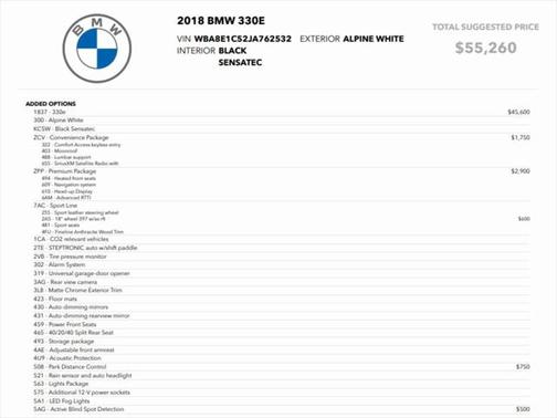 2018 BMW 330e iPerformance