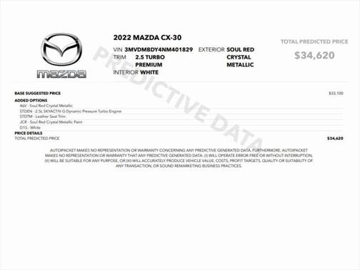 2022 Mazda CX-30 2.5 Turbo Premium Package