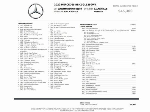 2020 Mercedes-Benz GLB 250 4MATIC