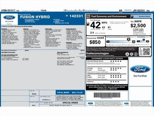 2018 Ford Fusion Hybrid S
