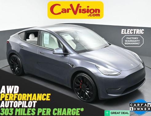 Gray 2023 Tesla Model Y Performance Dual Motor All-Wheel Drive