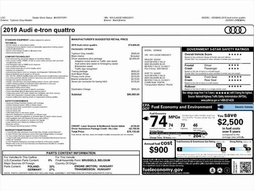 2019 Audi e-tron Premium Plus