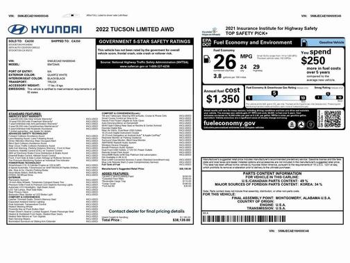 2022 Hyundai TUCSON Limited