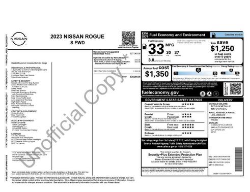 Gun Metallic 2023 Nissan Rogue S