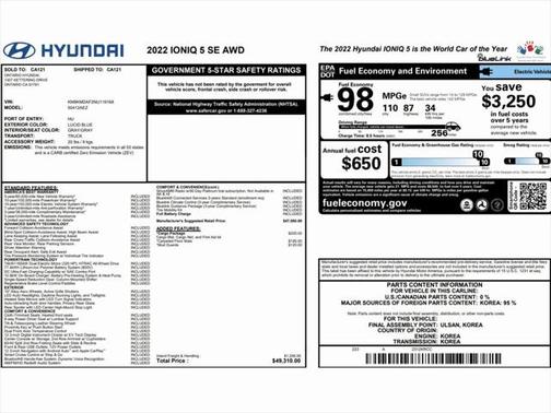 2022 Hyundai IONIQ 5 SE