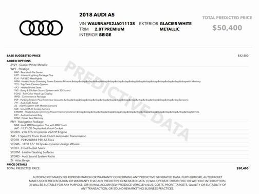 2018 Audi A5 2.0T Prestige