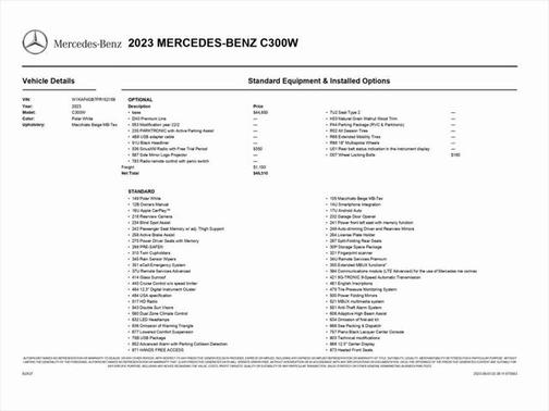 2023 Mercedes-Benz C-Class Sedan