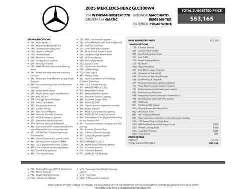White 2025 Mercedes-Benz GLC 300 4MATIC
