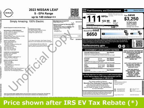 2023 Nissan Leaf S 40 kWh