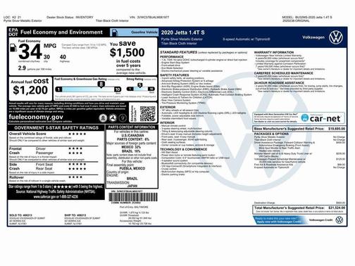 2020 Volkswagen Jetta 1.4T S