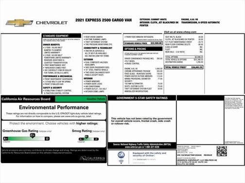 2021 Chevrolet Express 2500 RWD 2500 Regular Wheelbase WT