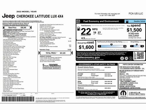 2022 Jeep Cherokee Latitude Lux