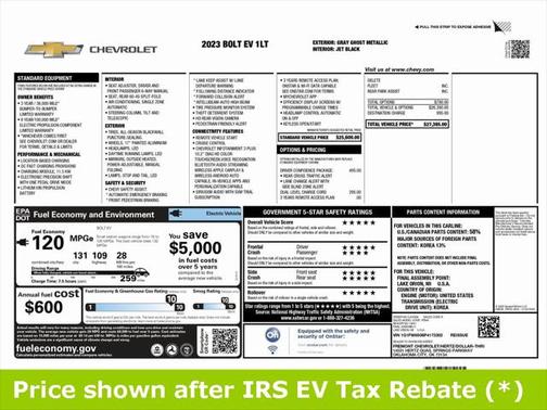 2023 Chevrolet Bolt EV FWD 1LT