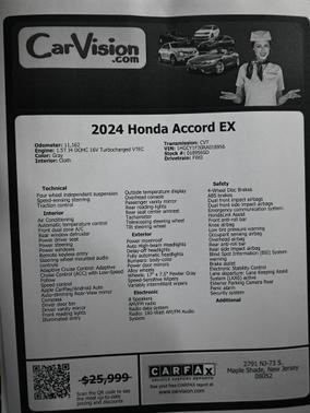 2024 Honda Accord EX 1.5T