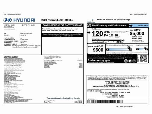 2023 Hyundai KONA EV SEL