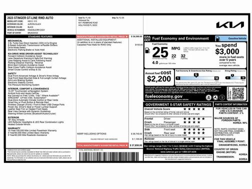 2023 Kia Stinger GT-Line