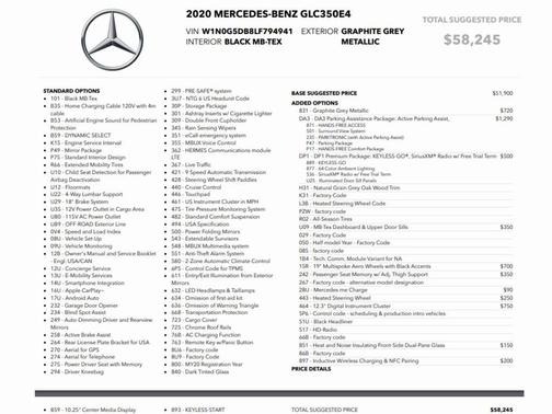 2020 Mercedes-Benz GLC 350e 4MATIC