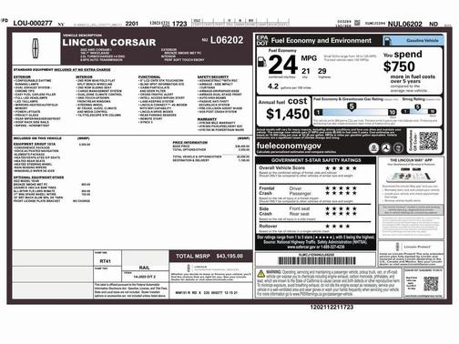 2022 Lincoln Corsair Standard
