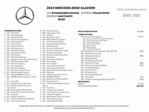 2022 Mercedes-Benz GLA 250 Base