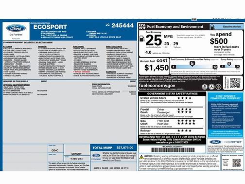 2018 Ford EcoSport SES