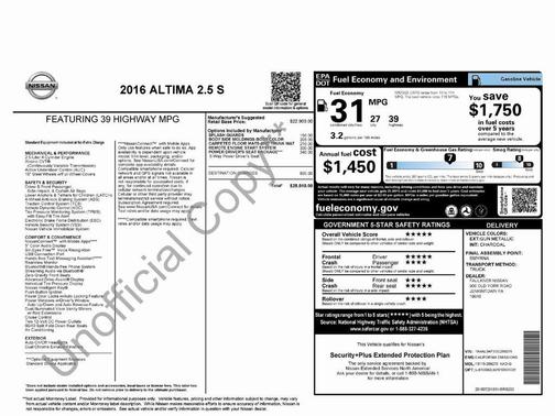 2016 Nissan Altima 2.5 S