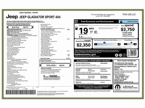 2023 Jeep Gladiator Sport S