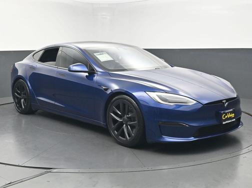 Deep Blue Metallic 2021 Tesla Model S Plaid