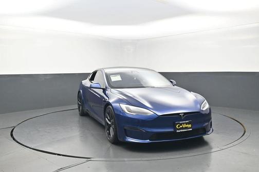 Deep Blue Metallic 2021 Tesla Model S Plaid