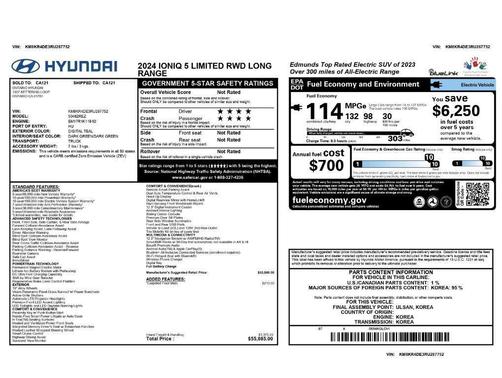 Digital Teal 2024 Hyundai IONIQ 5 Limited