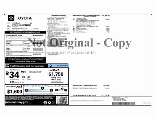 2024 Toyota Corolla SE